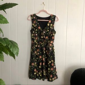 Banana Republic Floral Wrap Front Sleeveless Dress